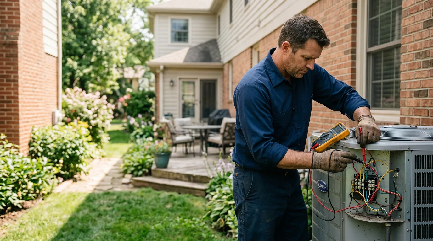 HVAC technician working near North Yarmouth, ME